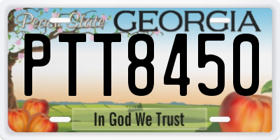 GA license plate PTT8450