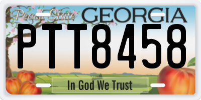 GA license plate PTT8458