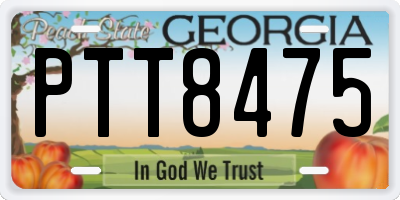 GA license plate PTT8475