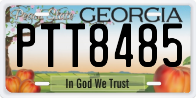 GA license plate PTT8485