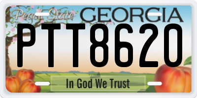 GA license plate PTT8620