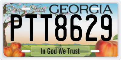 GA license plate PTT8629