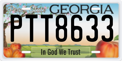GA license plate PTT8633