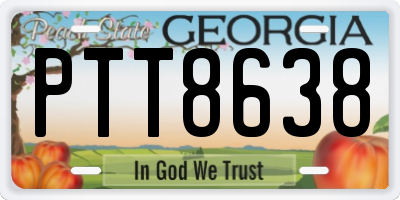 GA license plate PTT8638