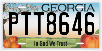 GA license plate PTT8646