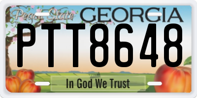 GA license plate PTT8648