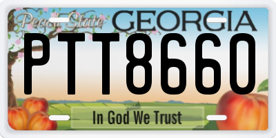 GA license plate PTT8660
