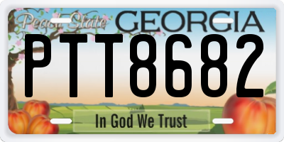 GA license plate PTT8682