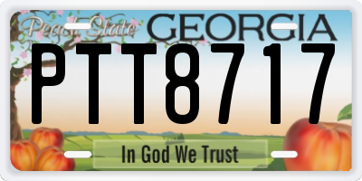 GA license plate PTT8717