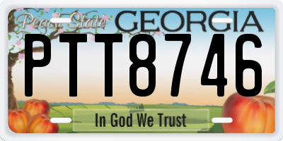 GA license plate PTT8746