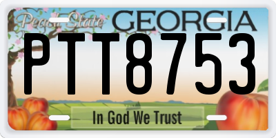 GA license plate PTT8753