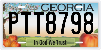 GA license plate PTT8798