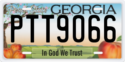 GA license plate PTT9066