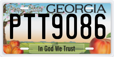 GA license plate PTT9086