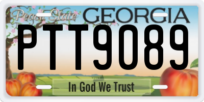 GA license plate PTT9089