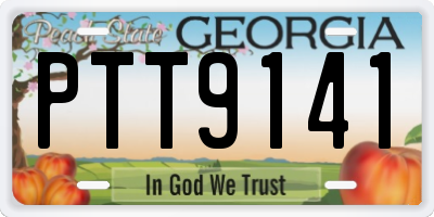 GA license plate PTT9141