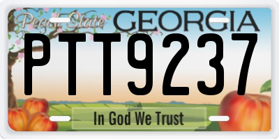 GA license plate PTT9237