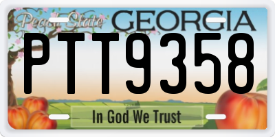 GA license plate PTT9358
