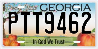GA license plate PTT9462