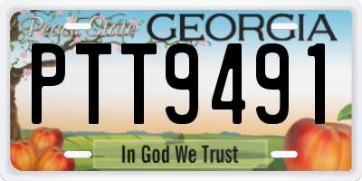 GA license plate PTT9491