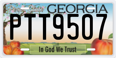 GA license plate PTT9507
