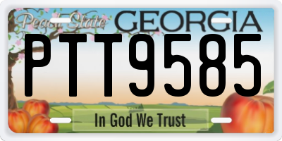 GA license plate PTT9585