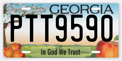 GA license plate PTT9590