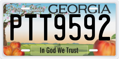 GA license plate PTT9592