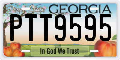 GA license plate PTT9595
