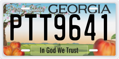 GA license plate PTT9641