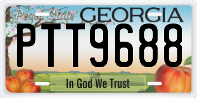 GA license plate PTT9688