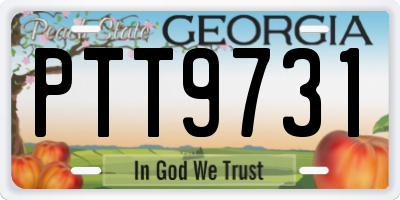 GA license plate PTT9731