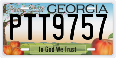 GA license plate PTT9757