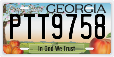 GA license plate PTT9758