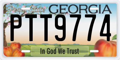 GA license plate PTT9774