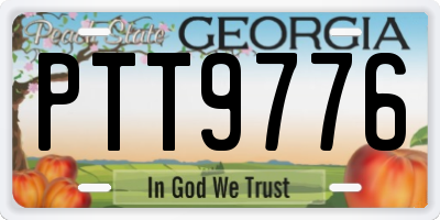 GA license plate PTT9776
