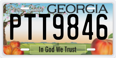 GA license plate PTT9846