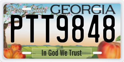 GA license plate PTT9848