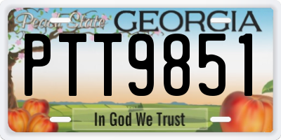 GA license plate PTT9851