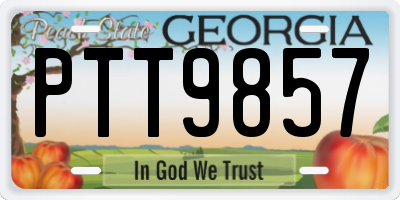 GA license plate PTT9857