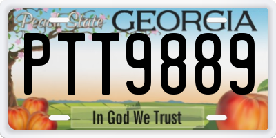 GA license plate PTT9889