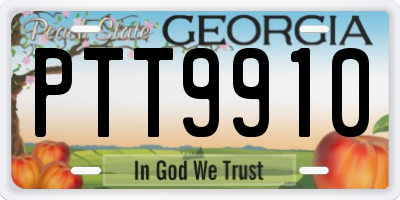 GA license plate PTT9910