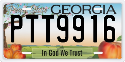 GA license plate PTT9916