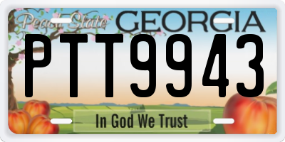 GA license plate PTT9943