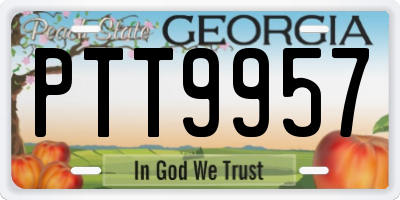 GA license plate PTT9957