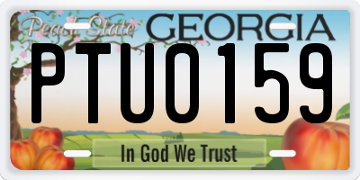 GA license plate PTU0159