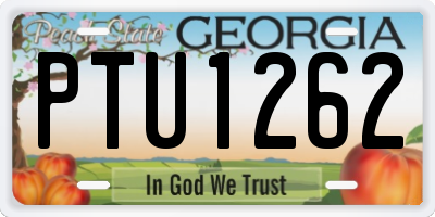 GA license plate PTU1262