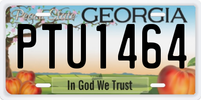 GA license plate PTU1464