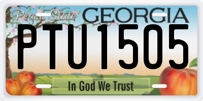 GA license plate PTU1505