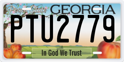 GA license plate PTU2779